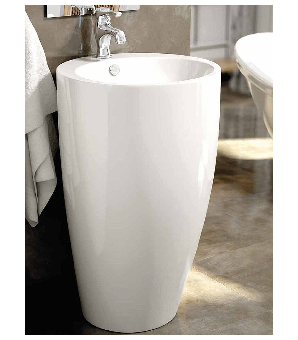 Lavabo sobre encimera: Art&bath, furnas lavabo sobre encimera porcelana  blanco brillo, blanco mate o negro mate